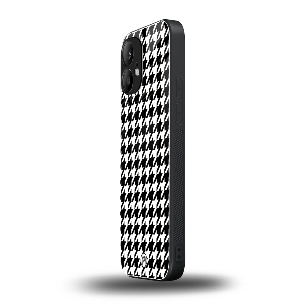 houndstooth classic back phone cover | glass case for nothing phone 2