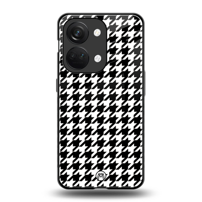 houndstooth classic back phone cover | glass case for oneplus nord 3