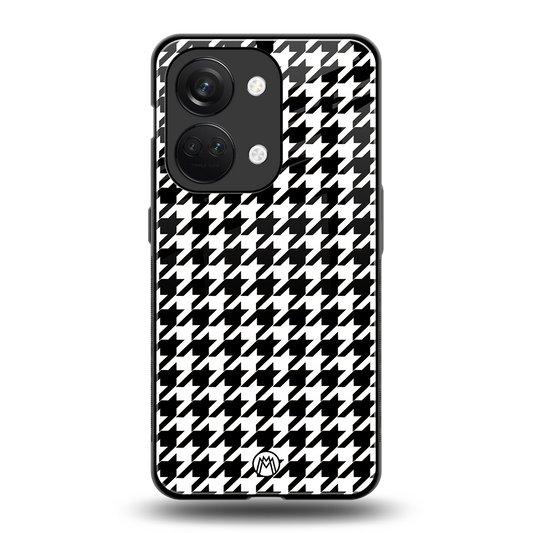 houndstooth classic back phone cover | glass case for oneplus nord 3