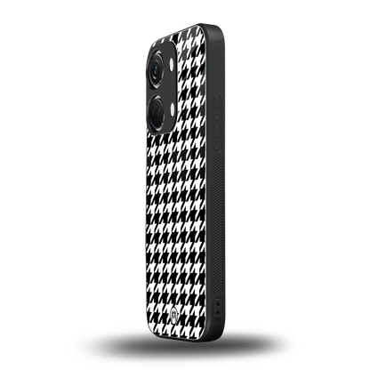 houndstooth classic back phone cover | glass case for oneplus nord 3
