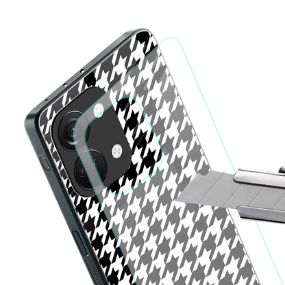 houndstooth classic back phone cover | glass case for oneplus nord 3