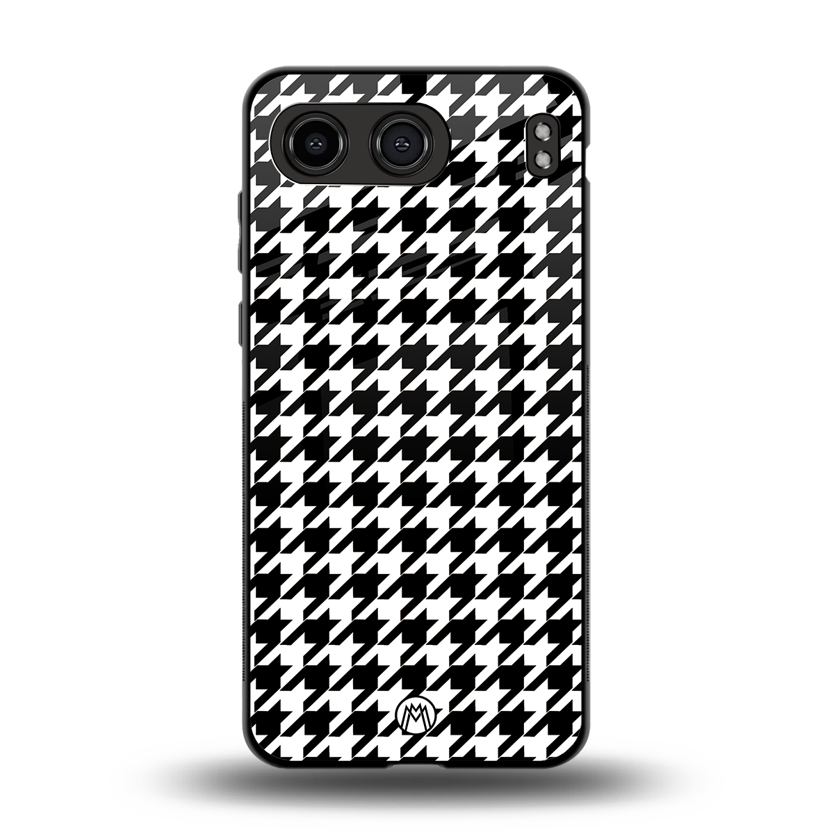 houndstooth classic back phone cover | glass case for oneplus nord 4