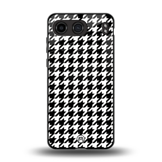 houndstooth classic back phone cover | glass case for oneplus nord 4