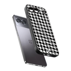houndstooth classic back phone cover | glass case for oneplus nord 4