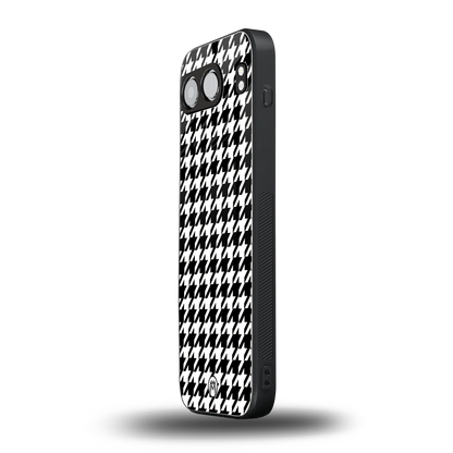 houndstooth classic back phone cover | glass case for oneplus nord 4