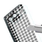 houndstooth classic back phone cover | glass case for oneplus nord 4