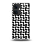 houndstooth classic back phone cover | glass case for oneplus nord ce 3