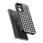 houndstooth classic back phone cover | glass case for oneplus nord ce 3