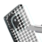 houndstooth classic back phone cover | glass case for oneplus nord ce 3
