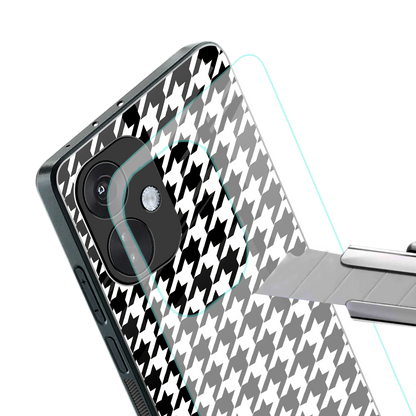 houndstooth classic back phone cover | glass case for oneplus nord ce 3