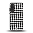 houndstooth classic back phone cover | glass case for oneplus nord ce 4 lite