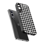 houndstooth classic back phone cover | glass case for oneplus nord ce 4 lite