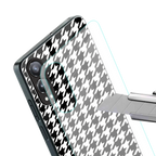 houndstooth classic back phone cover | glass case for oneplus nord ce 4 lite