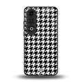 houndstooth classic back phone cover | glass case for oneplus nord ce 4