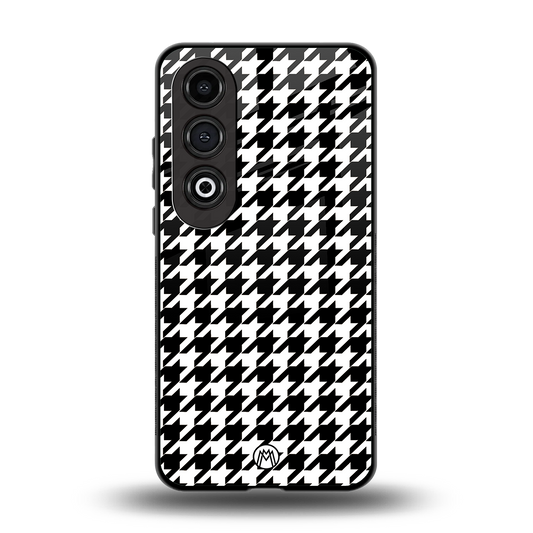 houndstooth classic back phone cover | glass case for oneplus nord ce 4