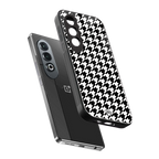 houndstooth classic back phone cover | glass case for oneplus nord ce 4