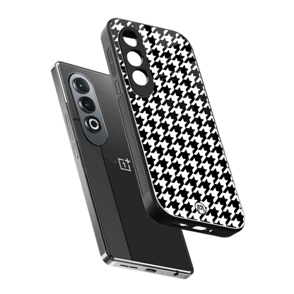houndstooth classic back phone cover | glass case for oneplus nord ce 4
