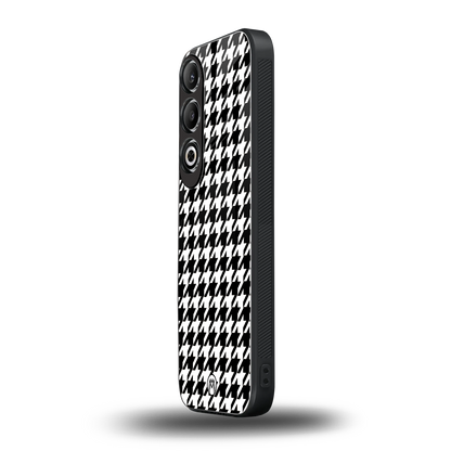houndstooth classic back phone cover | glass case for oneplus nord ce 4