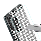 houndstooth classic back phone cover | glass case for oneplus nord ce 4