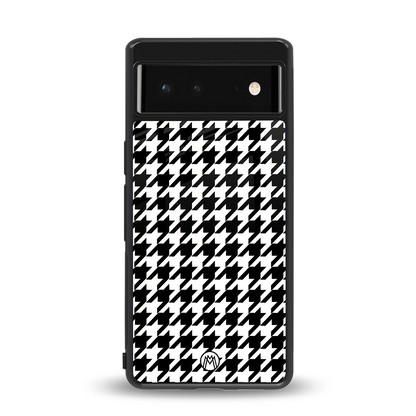 houndstooth classic back phone cover | glass case for Google Pixel 6A
