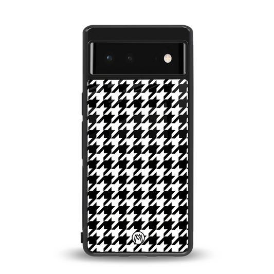 houndstooth classic back phone cover | glass case for Google Pixel 6A