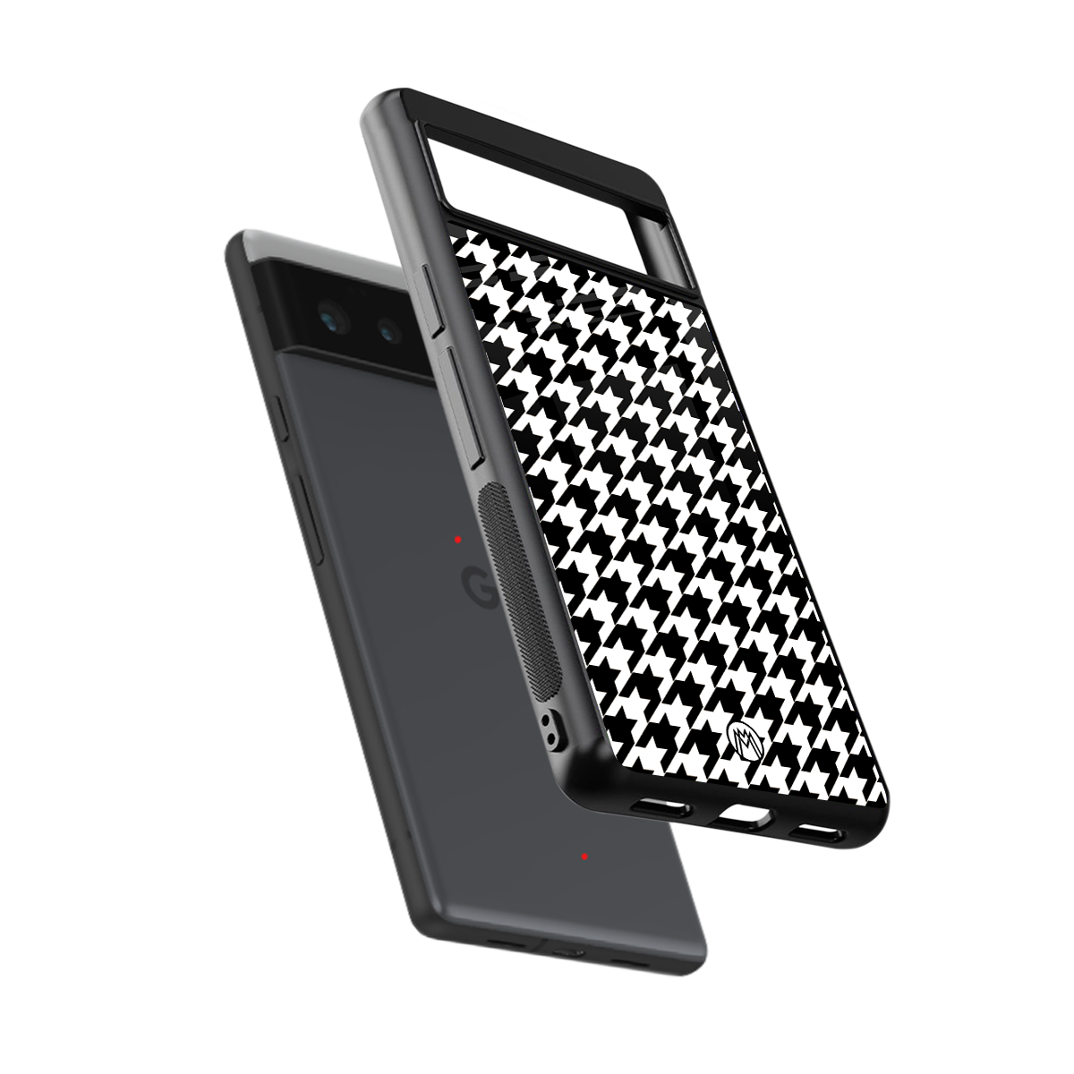 houndstooth classic back phone cover | glass case for google pixel 6