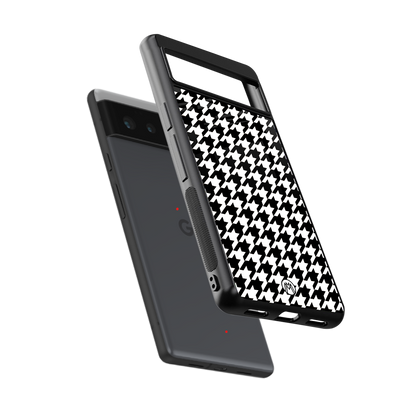 houndstooth classic back phone cover | glass case for Google Pixel 6A