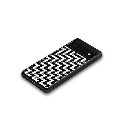 houndstooth classic back phone cover | glass case for Google Pixel 6A