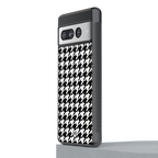 houndstooth classic back phone cover | glass case for google pixel 7 pro