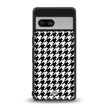 houndstooth classic back phone cover | glass case for Google Pixel 7