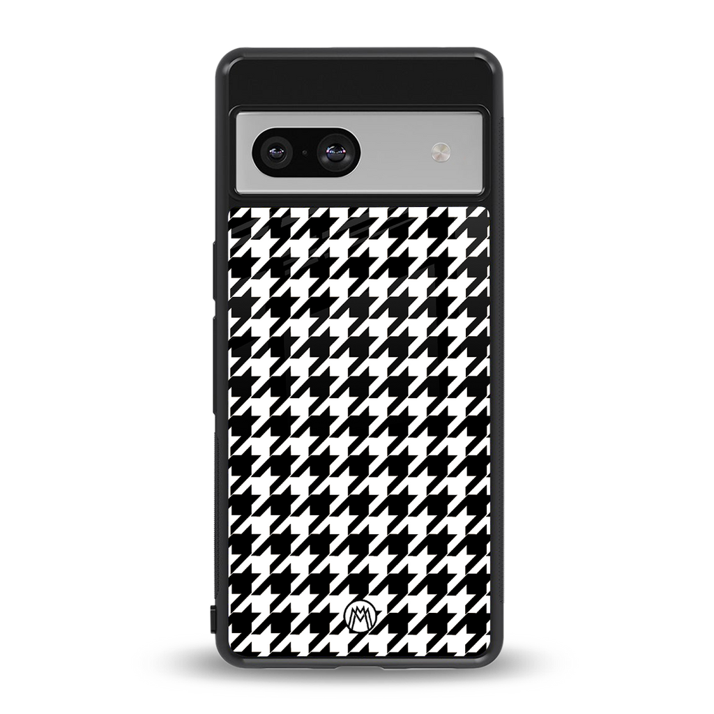 houndstooth classic back phone cover | glass case for Google Pixel 7A
