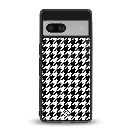 houndstooth classic back phone cover | glass case for Google Pixel 7A
