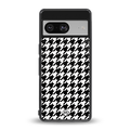 houndstooth classic back phone cover | glass case for Google Pixel 8