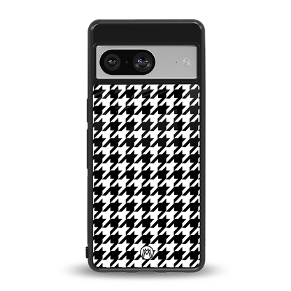 houndstooth classic back phone cover | glass case for Google Pixel 8