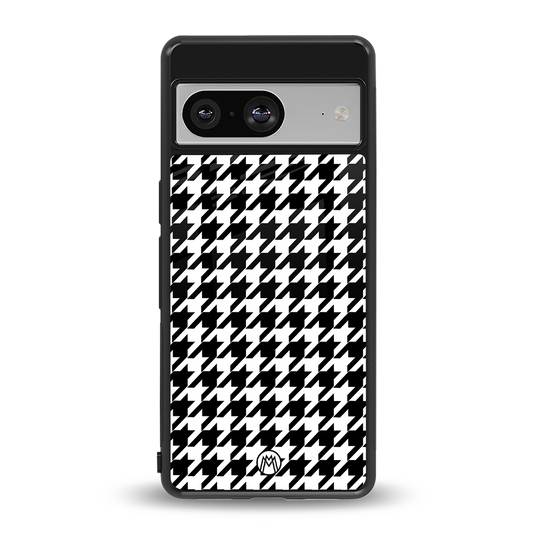 houndstooth classic back phone cover | glass case for Google Pixel 8
