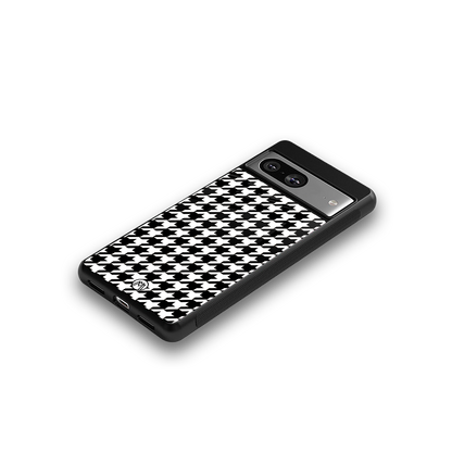 houndstooth classic back phone cover | glass case for Google Pixel 8