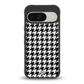 houndstooth classic back phone cover | glass case for google pixel 9