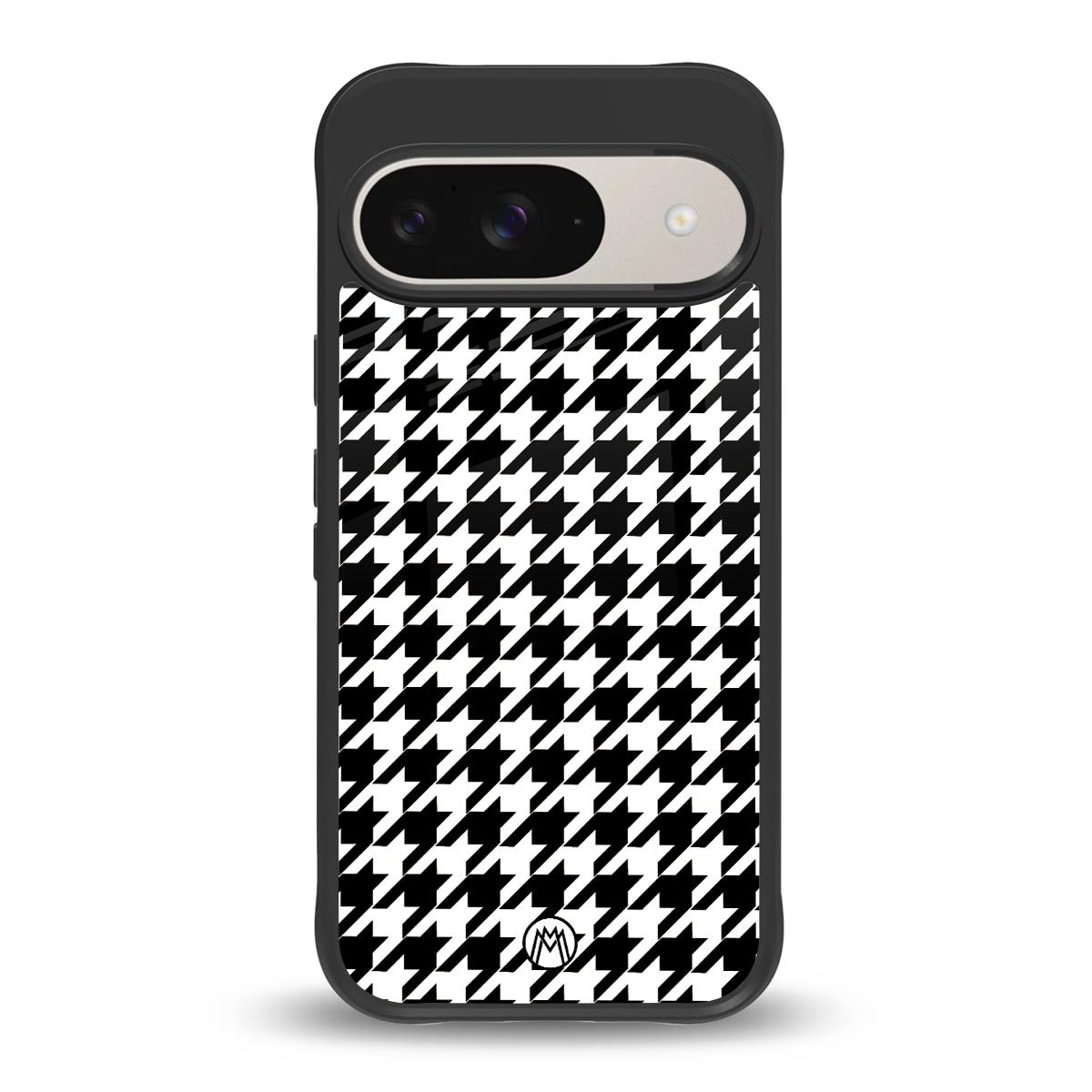 houndstooth classic back phone cover | glass case for google pixel 9