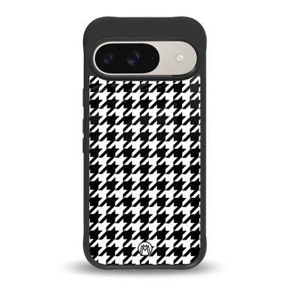 houndstooth classic back phone cover | glass case for google pixel 9