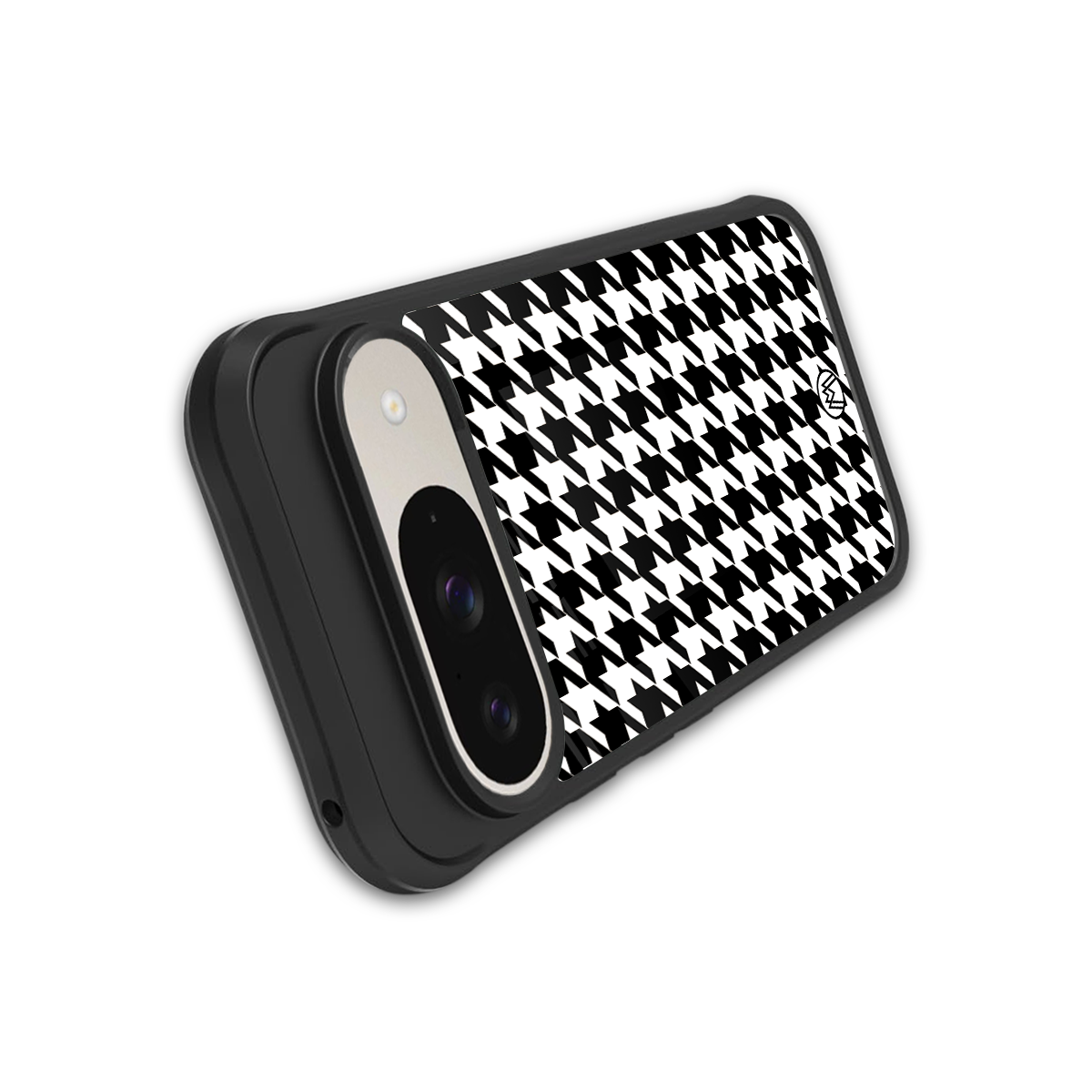 houndstooth classic back phone cover | glass case for google pixel 9