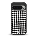 houndstooth classic back phone cover | glass case for google pixel 9 pro