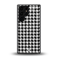 houndstooth classic back phone cover | glass case for samsung galaxy s25 ultra