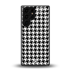 houndstooth classic back phone cover | glass case for samsung galaxy s25 ultra
