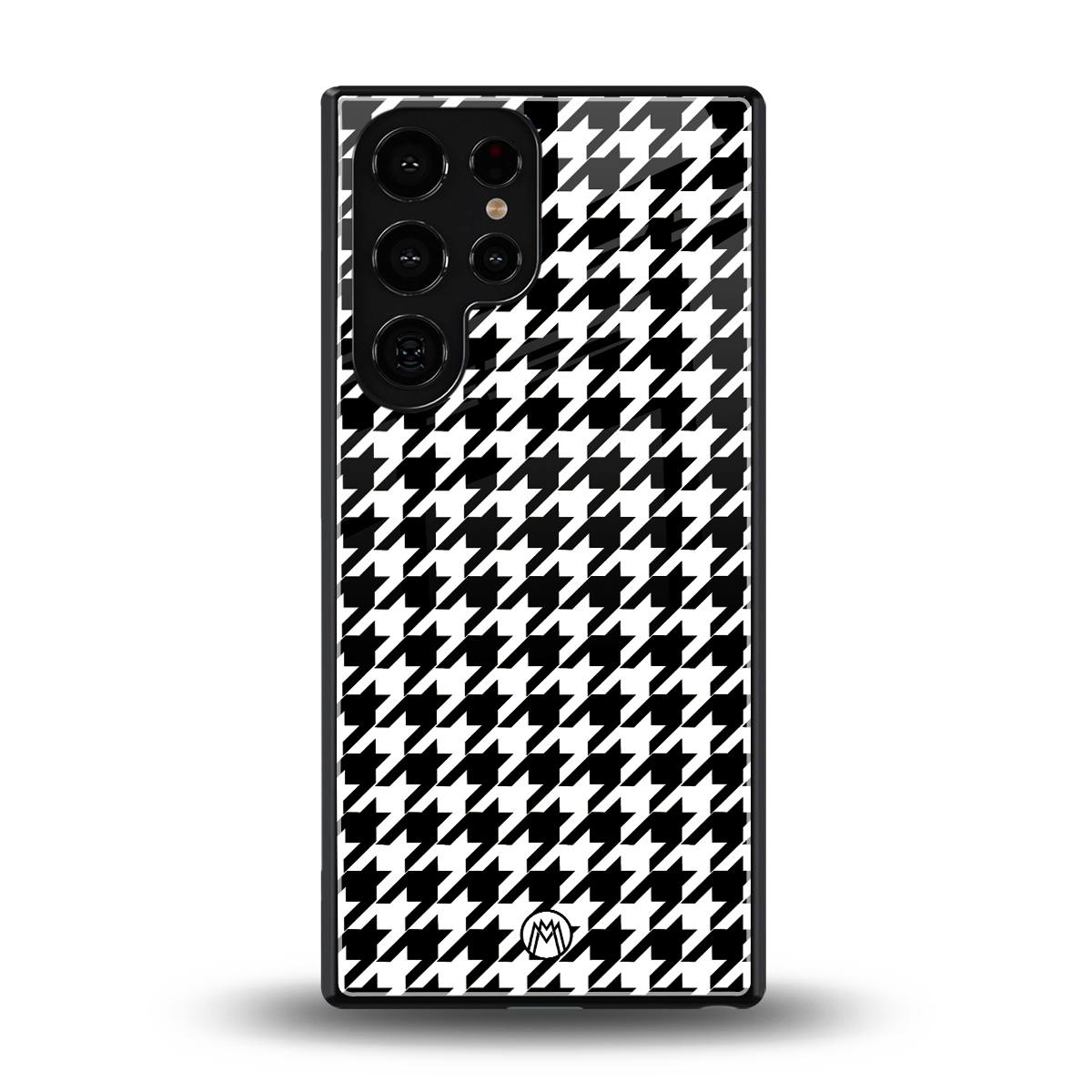 houndstooth classic back phone cover | glass case for samsung galaxy s25 ultra