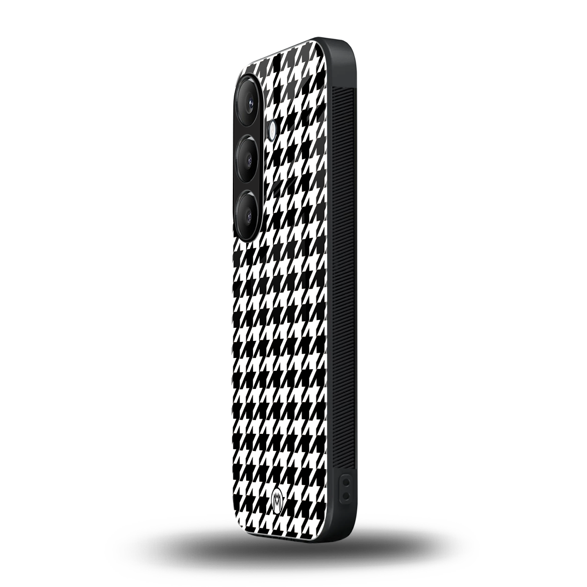 houndstooth classic back phone cover | glass case for samsung galaxy s24 plus