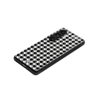 houndstooth classic back phone cover | glass case for samsung galaxy s24 plus