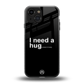 hug me black back phone cover | glass case for iphone 13 mini