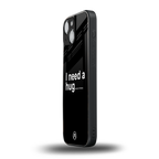 hug me black back phone cover | glass case for iphone 13 mini