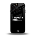 hug me black back phone cover | glass case for iphone 13 pro max