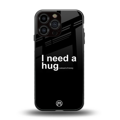 hug me black back phone cover | glass case for iphone 13 pro max